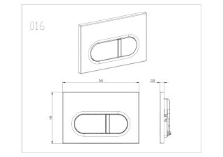 Клавиша смыва Aquatek KDI-0000043 хром глянец